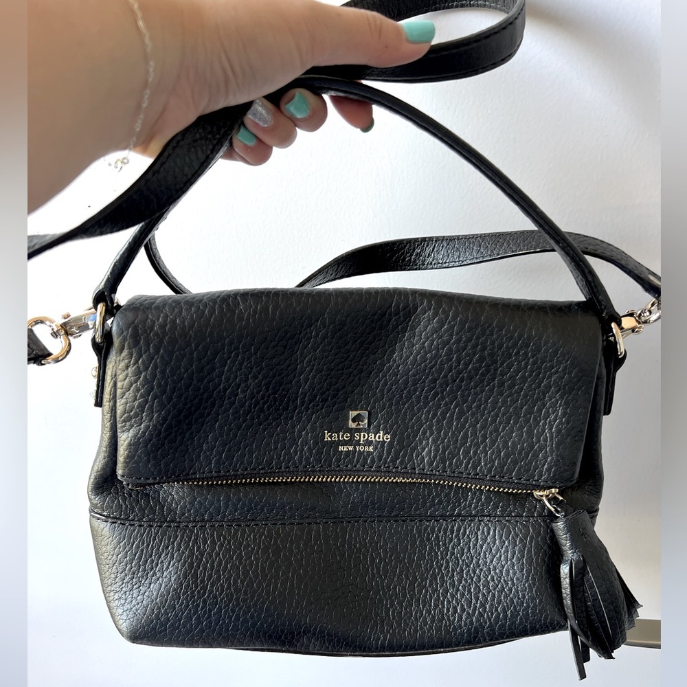Kate Spade Pebbled Cow Black Shoulder Bag